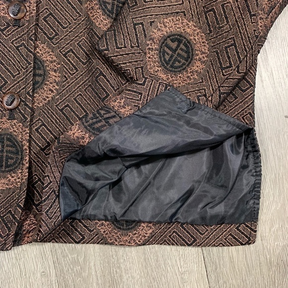 JM Collection Oriental Inspired Long Mandarin Collar Jacket size 8 - Picture 5 of 7